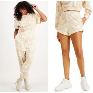 SET BUNDLE: YELLOW Convertible Tie Dye Camo Sweatpants and Sweatshirt Set